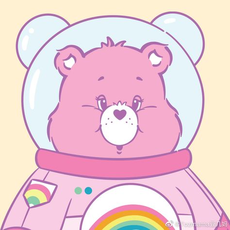 Cute Care Bears, Bear App, Cheer Bear, Animal Templates, Care Bears Cousins, Bear Drawing, Iphone Wallpaper Hipster, Pink Teddy Bear, Bear Theme