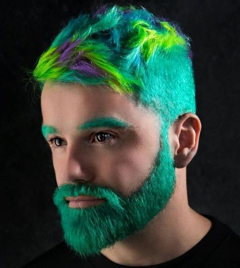 Men Hair And Beard Styles, Poison Nightmares, Beard Images, Beard Dye, Red Hair Men, Dyed Hair Men, Beard Colour, Mens Hair Colour, Hair Color Crazy