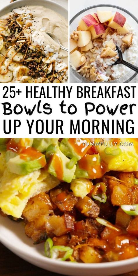 Feel energized all morning with a burst of freshness and nutrition from Healthy Breakfast Bowls. From vibrant acai bowls to protein-packed yogurt parfaits, these recipes not only kickstart your day with delicious flavors but also fuel your body for the challenges ahead, making breakfast the highlight of your morning routine. Breakfast Power Bowl, Power Bowl Recipe, Yogurt Parfaits, Making Breakfast, Easy Clean Eating Recipes, Power Bowl, Healthy Plate, Healthy Breakfast Bowls, Acai Bowls