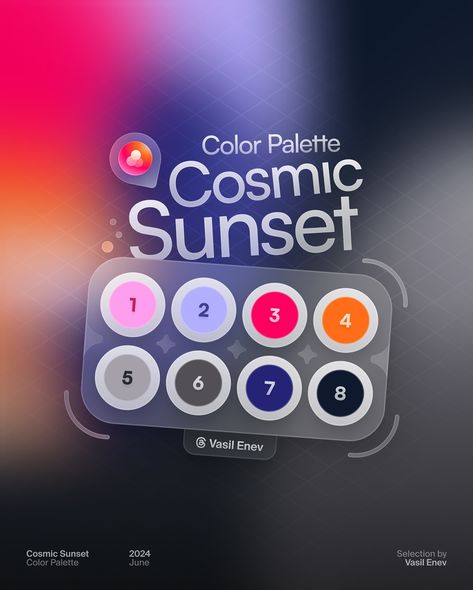 🌄 Cosmic Sunset • Color Palette Sharing my favorite #Gradient made with tons of love. Each of the 🎟️ Color Tickets includes the representative color codes. I’ve carefully hand-crafted the gradients as #Wallpapers in a stunning 6K resolution for Desktop and Mobile. You can use them for your projects, too! The pack is up in my store (link in bio). 🛒 Pick your favorite swatch, and make sure to comment or dm me with questions! 🫶🏻 • #stunninggradients #colorpalette #designinspiration #gradien... Gradient Palette, Sunset Color Palette, Flat Color Palette, Halloween Party Poster, Gradient Color Design, Color Design Inspiration, Sunset Color, Paint Swatches, Lip Swatches