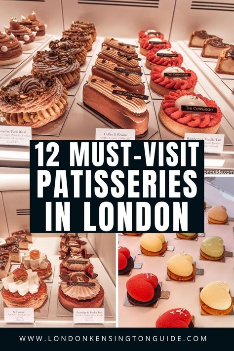 Guide to the best patisseries In London from delicious desserts in Japanese, Italian, British and French patisseries in London you need to visit. The most breathtaking, unique instagrammable spots in London! It includes a map too. 

| London Patisserie | Patisserie In London | London Patisserie Shop | The Best Desserts In London | London Desserts | Luxury Desserts In London | London Dessert Places | Desserts Places In London | London Dessert Cafe | London Dessert Shops | Things To Do In London Japanese Patisserie, London Patisserie, London Desserts, London Pastries, Foods To Try In London, French Patisserie Shop, London Bakery, Best Desserts In London, London Bakeries