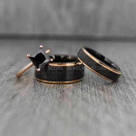 Black Wedding Rings, Couple Rings, Black Wedding Bands, Couple Wedding Ring, Matching Couple Rings Couple Rings Black, Black Wedding Ring Sets, Wedding Rings Couple, Wedding Ring Matching, Black Wedding Bands, Rings Matching, Matching Couple Rings, Couples Wedding Bands, Matching Wedding Rings