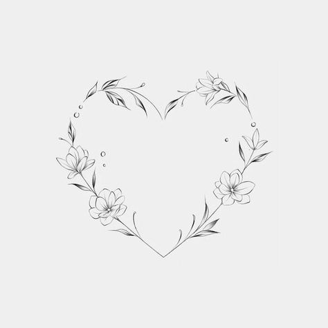 Small Tattoos For Significant Other, Heart Flower Tattoo, 2024 Tattoo, Dainty Tattoo, Small Girly Tattoos, Tattoo Minimal, Mom Tattoo Designs, Scar Tattoo, Ig Highlights