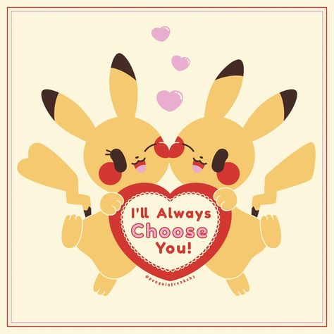 Valentines Pokemon Art, Anime Valentines Couple, Happy Valentines Day Illustration, Pokemon Valentine Ideas, Pokemon In Love, Nintendo Valentines, Valentines Day Characters, Valentines Characters, Pokemon Valentines Day