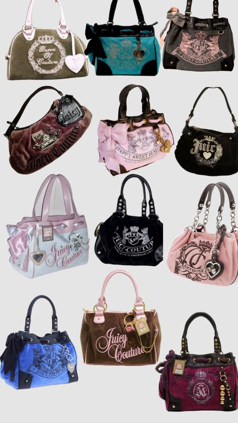 2000s Bags, Trashy Y2k Aesthetic, It Girl Style, Y2k Bags, Mcbling Fashion, Trashy Outfits, Baby Daughter, Style Bundle, Juicy Couture Purse