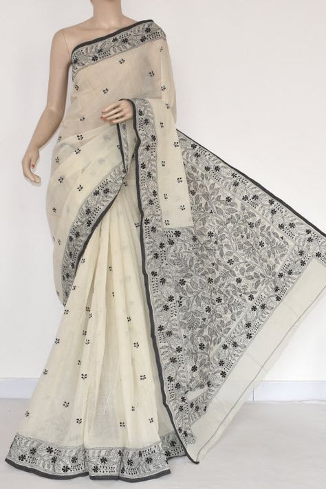 , Buy online, Pure , Trendy , online shopping india, sarees , apparel online in india | www.shavicreation.com Tant Saree Bengali, Mekhala Chadar, Different Types Of Sarees, Black Cotton Saree, Bengal Cotton Sarees, Indian Sari Dress, Saree Blouse Neck Designs, Cotton Saree Designs, Modern Saree