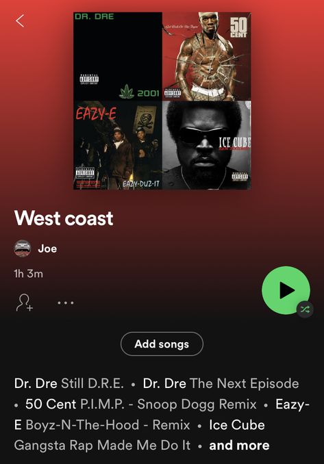 Rap Playlist, Playlist Ideas, Gangsta Rap, Rap Songs, 50 Cent, Snoop Dogg, My Obsession, West Coast, Just Me