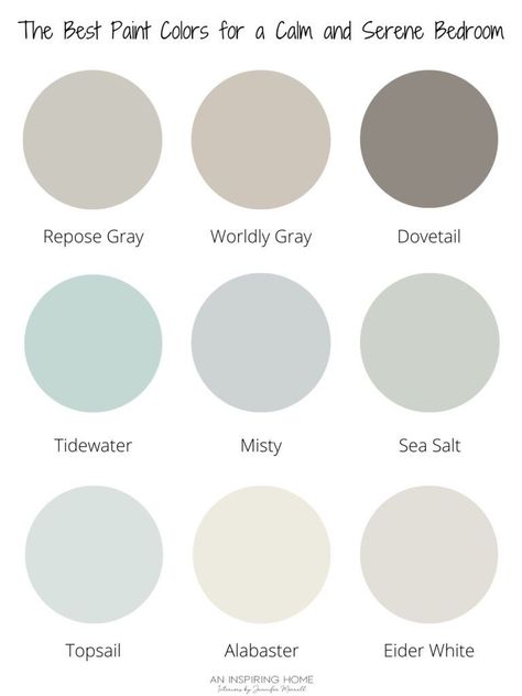 The best paint colors for a calm and serene bedroom Bedroom Paint Color Inspiration, Best Bedroom Paint Colors, Bedroom Paint Color, Best Bedroom Colors, Paint Color Inspiration, Bedroom Wall Colors, Serene Bedroom, Best Paint Colors, Best Paint