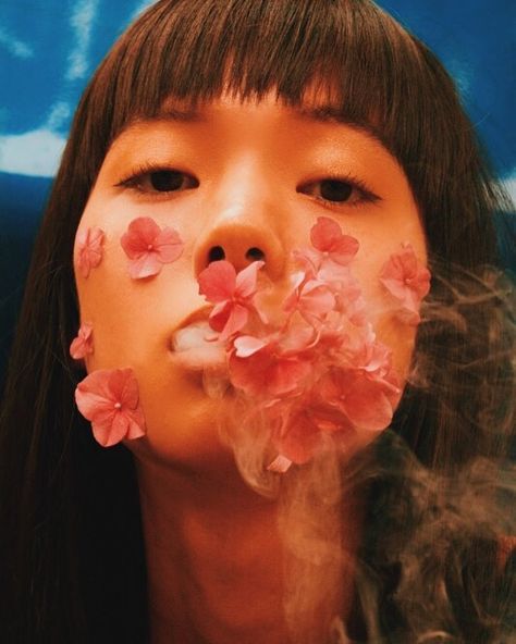 Kinari for Galore Magazine 2017 Hanahaki Disease Aesthetic, Hanahaki Disease Art, Kickass Women, Anger Photography, Gardens Of Babylon, Nyc Girl, Photoshoot Inspo, Painting Portrait, Just A Game