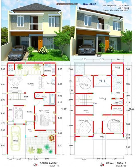 Flat House Design, Two Storey House Plans, 2 Storey House Design, House Plans Mansion, Mansion Designs, Two Storey House, Simple House Plans, House Layout Plans, Model House Plan