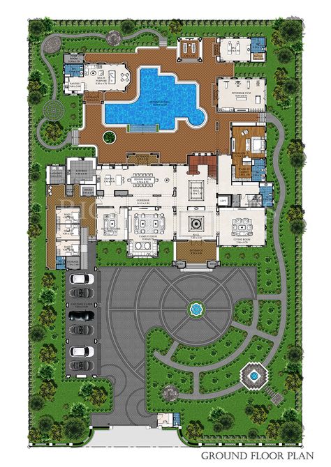 Hotel Suite Floor Plan, Luxury House Floor Plans, Resort Design Plan, Best Home Plans, Luxury Floor Plans, Hotel Floor Plan, Indian House Plans, Mansion Floor Plan, Courtyard House Plans