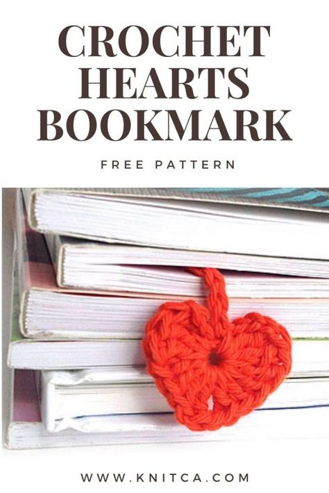 Crochet Valentine Bookmark, Quick Crochet Bookmark Free Pattern, Crochet Heart Bookmark Pattern, Quick Valentines Crochet, Heart Bookmark Crochet Free Pattern, Crochet Heart Bookmarks Free Patterns, Free Crochet Pattern Bookmark, How To Crochet A Bookmark, Crochet Bookmarks Free Patterns Book Markers