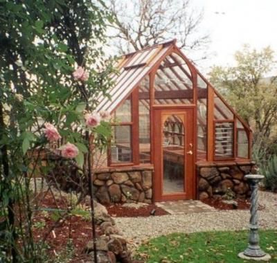 Framed Greenhouse, Big Greenhouse, Rustic Greenhouses, Greenhouse Pictures, Cedar Greenhouse, Beautiful Greenhouse, Wooden Greenhouse, Stone Foundation, Greenhouse Design