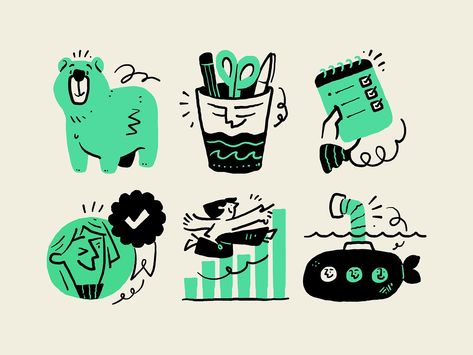 ilcons spot illustrations by Ramy Wafaa on Dribbble Handdrawn Illustration Design, Illustration For Website, Digital Illustration Styles, Branding Illustration Design, Illustrative Graphic Design, Vector Illustration Design Graphics, Simple Character Illustration, Steam Illustration, Animal Illustration Design