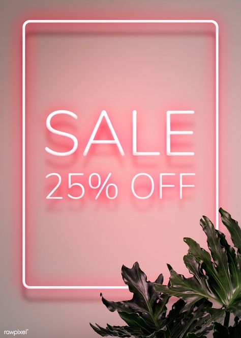 25% Off Sale Poster, Watercolor Pattern Background, Floral Mobile, Mobile Phone Wallpaper, Handy Wallpaper, Wall Mockup, Sign Mockup, Phone Screen Wallpaper, Neon Design