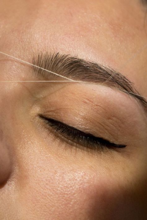 We asked experts everything you need to know about threading eyebrows, including what is eyebrow threading, eyebrow threading vs waxing, how much does eyebrow threading cost, does eyebrow threading hurt, and what to expect during an appointment. #beautyhacks #beautytips  #makeuphacks  #womensfashion #threading #eyebrows Threaded Eyebrows, Ombre Eyebrows, Brow Threading, Real Simple Magazine, Eyebrow Threading, Threading Eyebrows, Preventative Health, Hair Clothes, Beauty Clothes