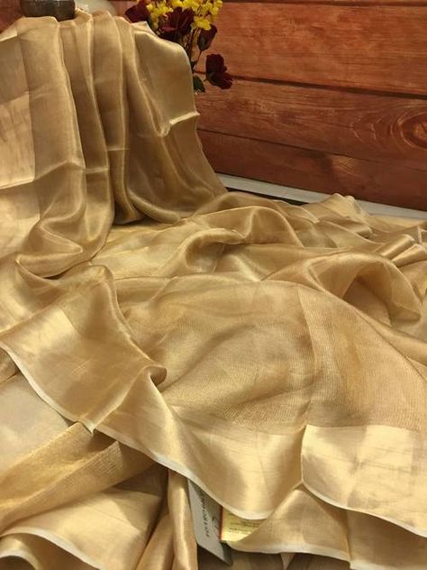 Tissue Gold Saree, Bridal Tissue Saree, Tissue Set Saree Kerala, Tissue Silk Saree Gold, Gold Tissue Silk Saree, Tissue Kerala Saree, Evening Saree, Gold Color Saree, Set Saree Kerala