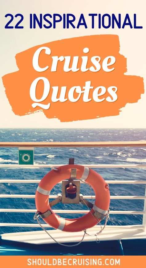 Do you love to cruise? These 22 inspirational cruise travel quotes will fuel your wanderlust. All illustrated with original cruise ship and cruise port photos to make you dream of your next adventure at sea. Cruise Ship Quotes, Cruise Quotes, Cruise Secrets, Cruise Europe, Travel Words, Best Travel Quotes, Travel Quotes Wanderlust, Cruise Destinations, Travel Quotes Inspirational