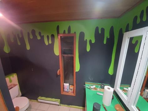 Ghostbuster Party, Paint Room, Lettering Styles Alphabet, School Wall Art, Vbs Ideas, Lettering Styles, Green Rooms, Wall Ideas, Paint Ideas