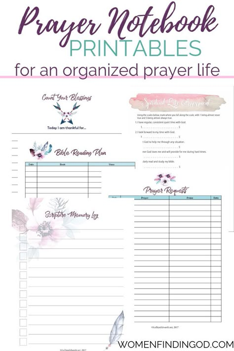 Are you looking for a way to organize your prayer life? These free prayer notebook printables will help you create your own prayer notebook or journal. Download your free printables now! Just enter your name and email address. Pray Journal, Prayer Binder Ideas, Notebook Printables, Diy Prayer Journal, Printable Organizer, Diy Lotions, Prayer Journal Template, Psychological Hacks, Prayer Notebook