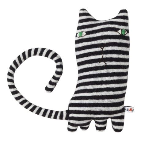 Donna Wilson Mono Cat Soft Toy - Trouva Cat Soft Toy, Zebra Crossing, Cat Patch, Striped Cat, Fabric Toys, Cat Crafts, Soft Sculpture, Fabric Dolls, Soft Yarn