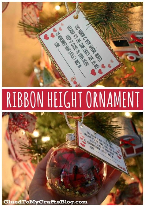 #gluedtomycrafts Ribbon Height Keepsake Ornament – Free Printable Ribbon Inside Clear Ornament For Kids, Ribbon In An Ornament, Ornament Gifts For Students, Ornament With Ribbon Inside Height Of Child, Yarn Height Ornament, How Tall You Are Ornament, Christmas Ribbon Height Ornament, String Ornaments Kids Height, Preschool Ornament Ribbon Height