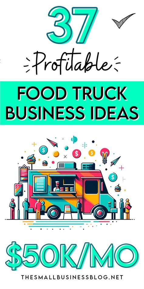 Indulge in 37 money-making food truck business ideas to make up to $50k a month. Delicious opportunities for culinary entrepreneurs looking to make money online. #howtomakemoneyonline #waystomakemoney #makemoneyonline Food Truck Trailer Design, Brunch Food Truck Ideas, Running A Food Truck, Pop Up Food Truck, Camper Converted To Food Truck, Bakery Trailer Food Truck, Easy Food Truck Ideas, Food Truck Food Ideas Most Popular, Cart Business Ideas