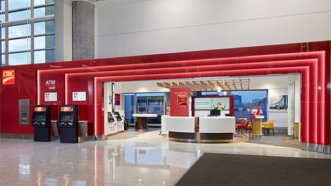 cibc_bank_airport_branch_exterior Cibc Bank, Bank Layout, Bank Lobby, Bank Interior Design, Bank Interior, Glass Signage, Shop Image, Bank Design, Bank Branch