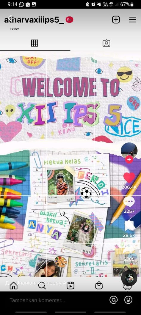 Scrapbook Pubmat, Ig Kelas Ideas, Template Canva Feed Ig Kelas, Feed Ig Organisasi, Ig Kelas Aesthetic, Welcome To Class, Instagram Class, Instagram Projects, Vintage Photo Editing