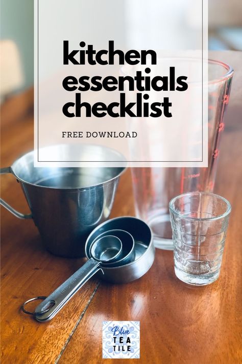 Basic Kitchen Essentials List, Kitchen Needs List, Kitchen Items List, Kitchen Utensils List, Kitchen Essentials Checklist, Essential Kitchen Items, Frugal Homemaking, Minimalist Kitchen Essentials, Kitchen Checklist