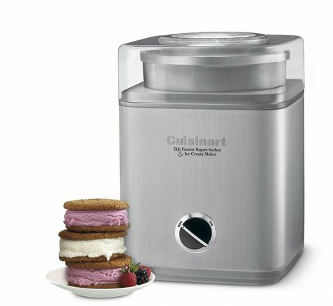 Make your own ice cream or froyo straight from your kitchen. Love this! Frozen Yogurt Machine, Best Ice Cream Maker, Cuisinart Ice Cream Maker, Cuisinart Ice Cream, Yogurt Makers, Sorbet Ice Cream, Ice Cream Maker Recipes, Yogurt Ice Cream, Ice Cream Makers