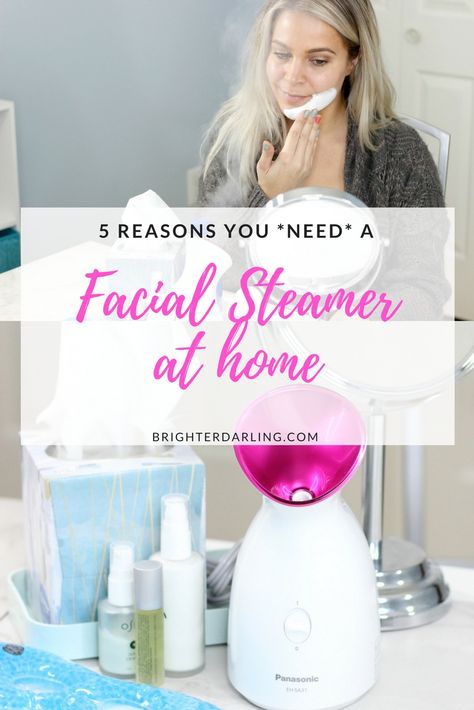 Panasonic Nano Facial Steamer Review - 5 BENEFITS OF FACIAL STEAMING - At Home Facial Steamer - Best At Home Facial Steamer #BeautySteam Steam Facial At Home, At Home Facial, Home Facial, Face Steamer, Hair Steamers, Spa Prices, Facial Treatments, Facial Steaming, Homemade Facials