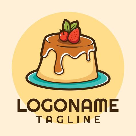 pudding logo, Bakery logo template, Suitable for restaurant and shop. Logo Puding, Logo Design Ideas Creative, Logo Bakery, Logo Design Ideas, Bakery Logo, Japanese Dessert, Ideas Creative, Logo Design Creative, Logo Templates