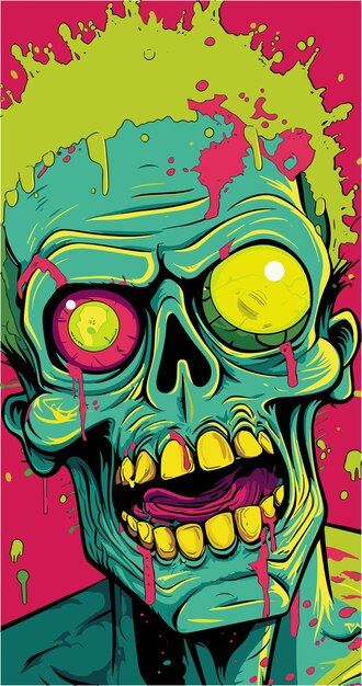 Cartoon Zombie, Zombie Vector, Zombie Wallpaper, Zombie Tattoos, Spray Can Art, Cute Zombie, Image Reference, Album Art Design, Cartoon Monsters