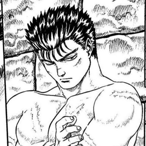 Guts Manga, Guts Icon, Manga Pfp, Simple Icon, Pretty Eyes, Anime Fanart, Comic Art, Manga Anime, Male Sketch