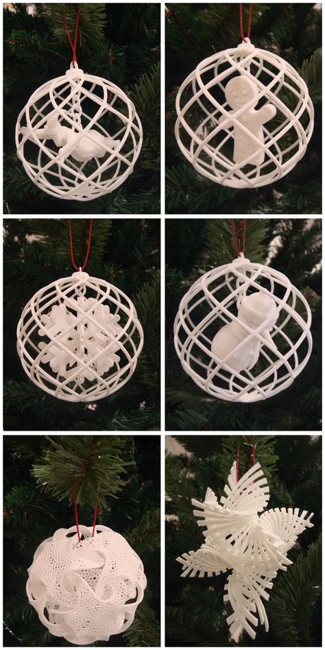 3D Printed Christmas ornaments3-D Printing More Pins Like This At FOSTERGINGER At Pinterest 3d Printed Christmas, 3d Tiskárna, 3d Printer Pen, Useful 3d Prints, Jul Diy, 3d Pen Art, Drukarka 3d, 3d Printing Business, Best 3d Printer