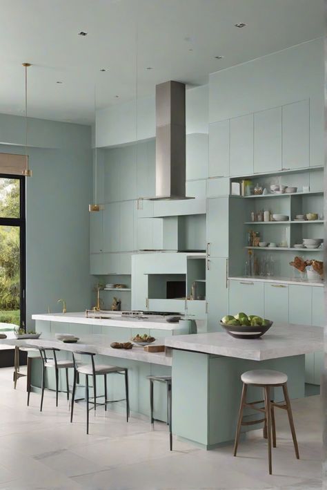 Discover how to infuse a sense of serenity into your kitchen with the 2024 Best Colors Combination: Sea Haze by Benjamin Moore. Elevate your interior designer routine with this calming hue. #Ad #homedecor #homedesign #kitchen #Painthome interiorarchitecture best Wall Colors for kitchen Colors
Bright Room Colors
best colors combinations 
Home Remodeling
Modern Paint Colors
2024 Paint Colours For Kitchen Walls, Sea Haze Benjamin Moore, Popular Kitchen Color Combinations, Benjamin Moore Sea Haze, Popular Living Room Colors, Paint Colors 2024, Bright Room Colors, Popular Kitchen Colors, Best Wall Colors