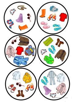 Clothes dobble game - English ESL Worksheets for distance learning and physical classrooms Pictures Of Clothes, Teaching Nouns, Double Game, Clothes Items, English Games, English Activities, Teaching Jobs, Esl Worksheets, English Lessons