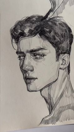 How To Draw Males Face, Drawing A Male Face, Drawing Ideas Human Face, Human Face Reference Drawing, Boy Side Profile Drawing, Male Faces Drawings, Semi Realism Male, Male Sketch Face, Guy Side Profile Drawing