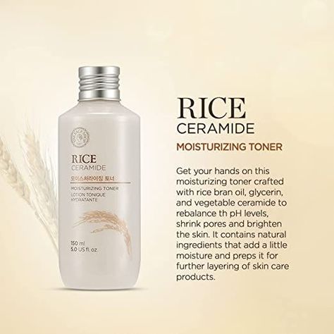 Essential Toner for Deep Hydration with Rice Extracts, Korean Skincare | Natural Moisturizer for Whitening, Antioxidant & Anti-Aging, 5.0 Fl. Oz Rice Moisturizer, Makeup Nails Designs, Facial Aesthetics, Moisturizing Toner, Shower Skin Care, Korean Skin Care, Rice Bran, Korean Skin, The Face Shop