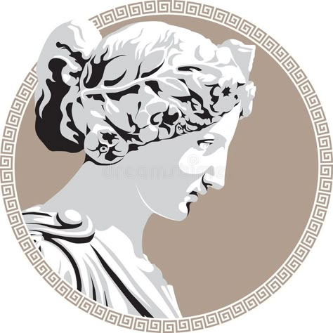 Ancient goddess. Ancient Greek goddess. Vector illustration , #Ad, #goddess, #Ancient, #Greek, #illustration, #Vector #ad Underglaze Designs, Demeter Goddess, Ancient Greece Aesthetic, Greece Aesthetic, Monochromatic Art, Ancient Goddesses, Ancient Greek Art, Soyut Sanat Tabloları, Greek Art