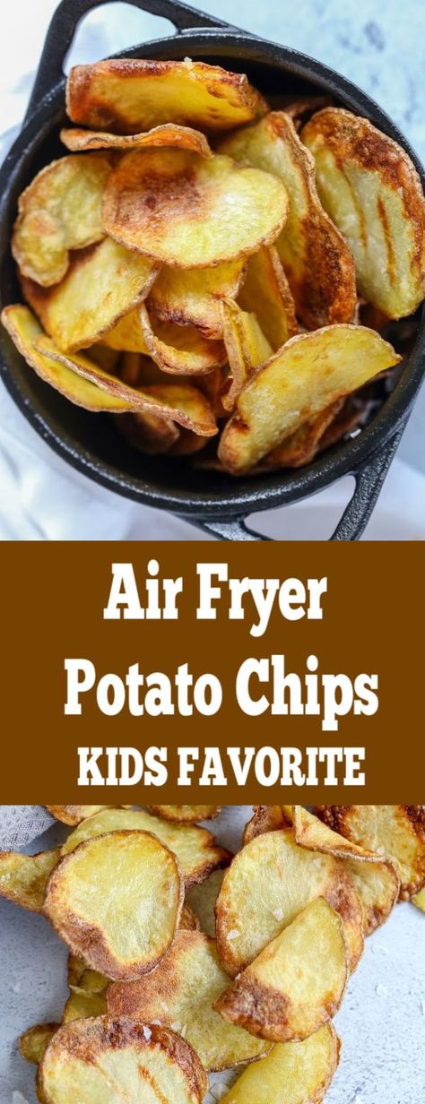 Crunchy Potatoes In Air Fryer, Cajun Air Fryer Recipes, Airfryer Chips Potatoes, Air Fry Potato Chips, Air Dry Potatoes, Air Fry Chips, Heathly Easy Meals, Homemade Chips In Air Fryer, Airfryer Potato Chips