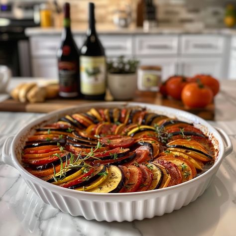 Ratatouille Recipe How To Make Ratatouille, Veggie Medley, Ratatouille Recipe, Green Beans And Potatoes, French Dishes, Vegetable Stew, Juicy Tomatoes, Dessert Appetizers, Cooking Together