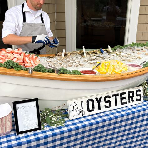 Fresh, salty, ocean goodness. Wedding Caterer, Raw Bar, Bar Catering, Oyster Recipes, Fresh Oysters, New England Wedding, Cape Cod Wedding, Raw Bars, Oyster Bar