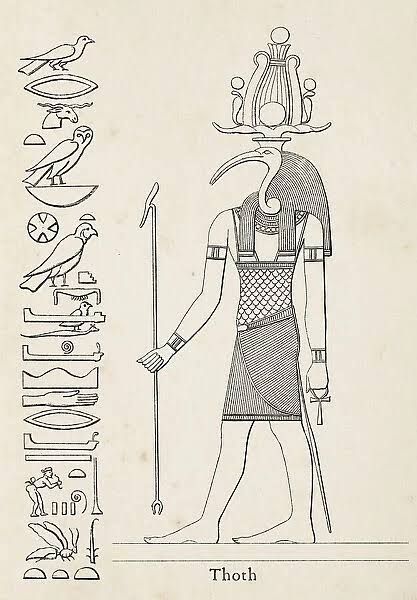 Egyptian Poster, Ancient Egypt Projects, Science Magic, Egypt Project, God Of Wisdom, Ancient Egyptian Deities, Egypt Concept Art, Egyptian Deity, Nature Sketch