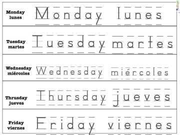 days of the week in spanish Spanish Practice Worksheets, Preschool Spanish, Learning Spanish For Kids, Learn To Speak Spanish, Homeschool Spanish, Spanish Basics, Spanish Lessons For Kids, Learn Spanish Online, Spanish Worksheets