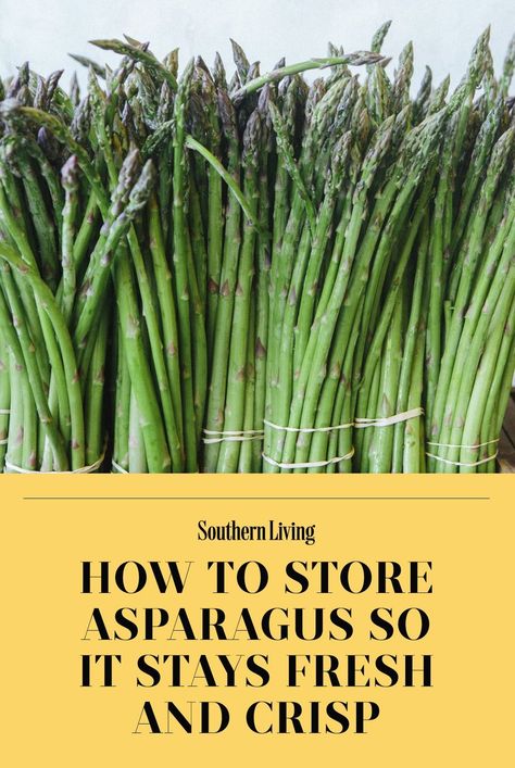 Whether you plan to eat it tonight or a few days from now, asparagus needs to be stored properly to have the best flavor and texture. Asparagus With Cheese, Freezing Asparagus, How To Store Asparagus, Repurpose Leftovers, Growing Asparagus, Storing Fruit, Asparagus Soup, How To Cook Asparagus, Fresh Asparagus