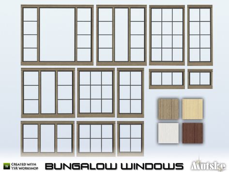 mutske's Bungalow Windows Sims 4 Mm Windows, Sims 4 Custom Content Windows, Sims 4cc Windows, Mutske Sims 4, Sims 4 Cc Medium Windows, Sims 4 Cottage Windows Cc, Sims 4 Cc Farmhouse Windows, Sims 4 Windows Maxis Match, Ts4 Build Cc Windows