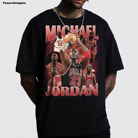 Michael Jordan Vintage, Jordan Tees, Jordan T Shirt, Basketball Fans, Basketball Shirts, Shirt Model, Felt Fabric, Design Product, Michael Jordan