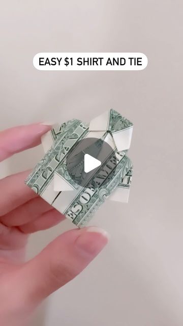 Origami Cash Gift, Money Origami Shirt, How To Fold A Dollar Bill, Dollar Folding Ideas, Money Shirts Dollar Bills Diy, Folding Dollars Into Shapes, Money Oragami Ideas, How To Give Money As A Gift, Cool Ways To Fold Money